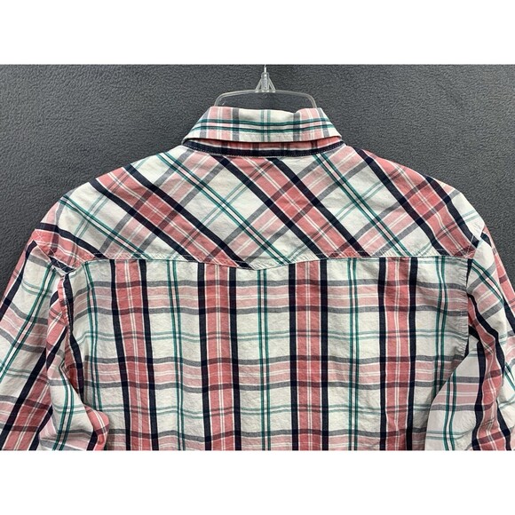 US Expedition Mens Button Up Shirt Pearl Snap Pink Check Western Cowboy  XL - Picture 12 of 13